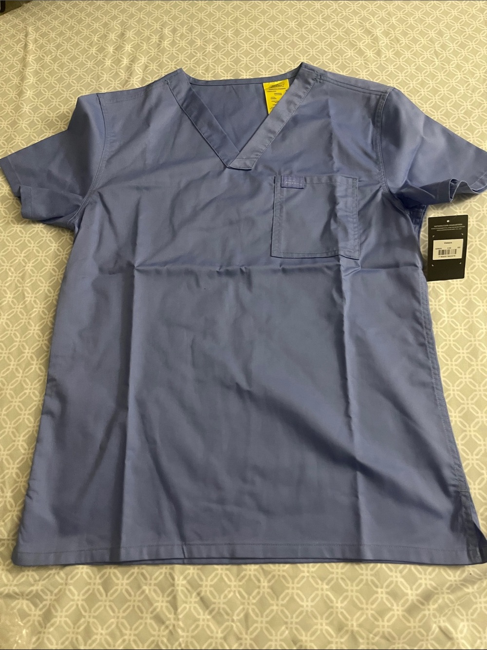 Dickies Men's Scrub Top in Light Blue